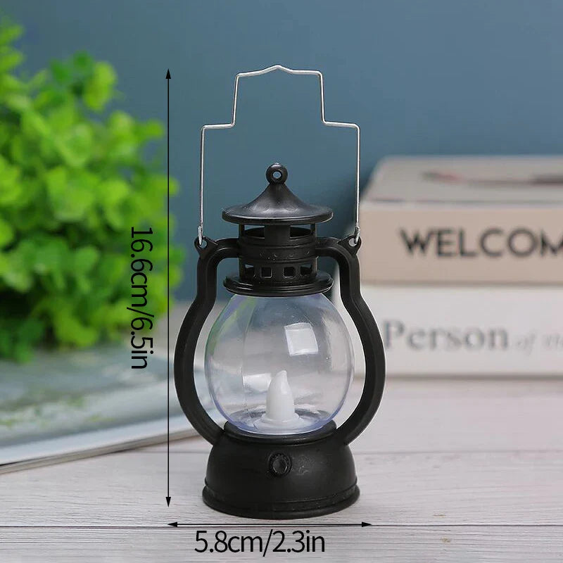 Ins Candle Holders lantern for Table Retro Flameless Kerosene Lamp Desktop Candlestick Chandelier Christmas New Year Home Decor