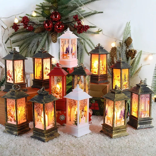 Christmas Lantern Light Merry Christmas Decorations for Home Christmas Tree Ornaments Navidad Xmas Gifts New Year