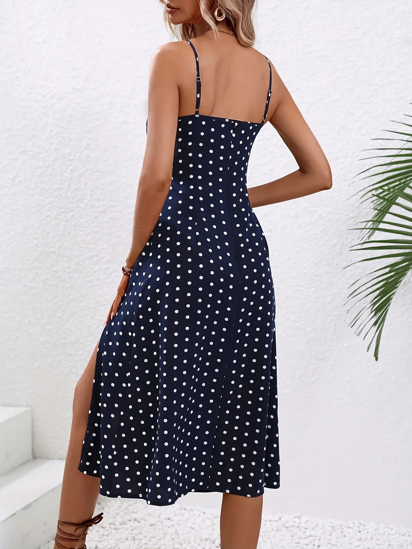 Printed Cami Tie Up Summer Midi Dress