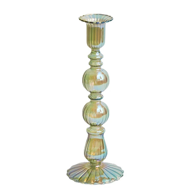 1PC Floriddle Candle Holders Glass Candlestick for Wedding Decoration Christmas Decoration Home Decoration Accessories Candles