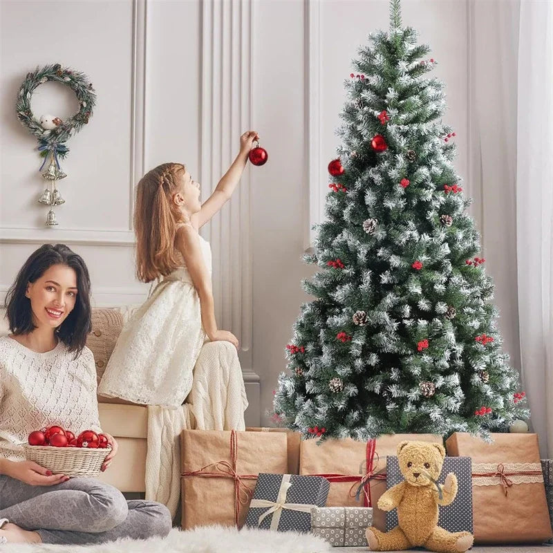 Pinecone Christmas Tree with Berry Pine Nuts Very Beautiful with Automatic Hinges Quick Installation Advanced Xmas Tree Green