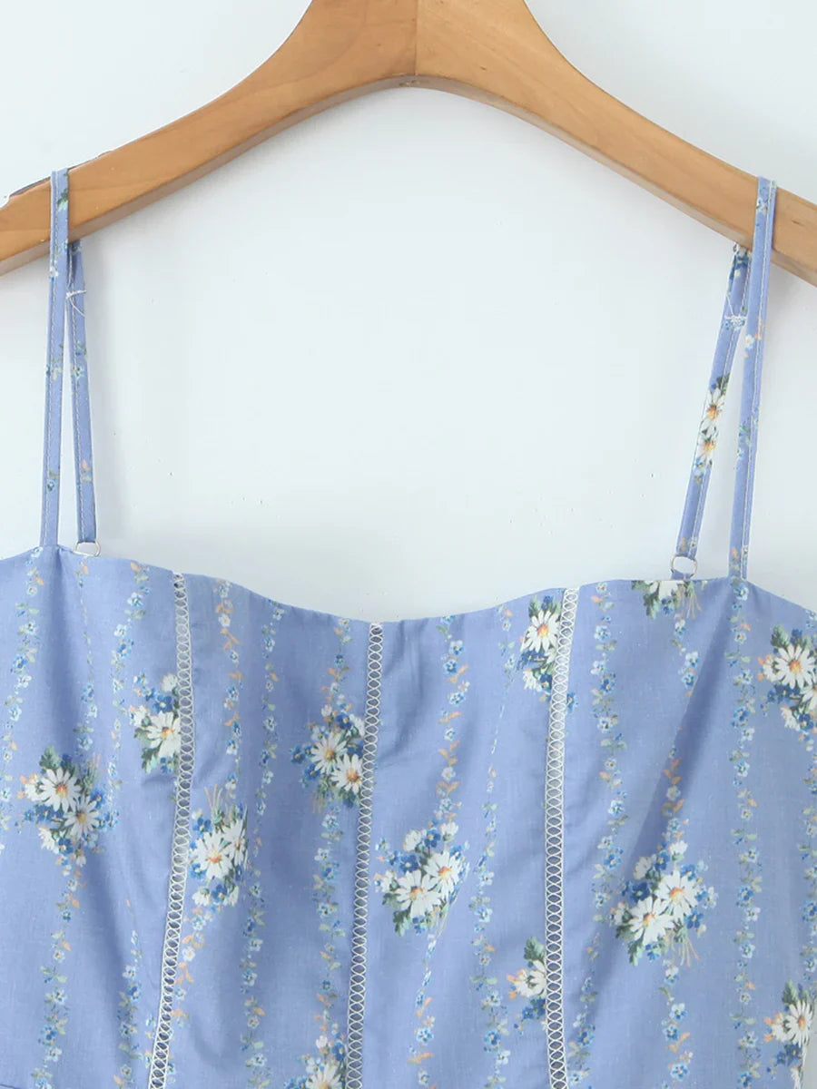 Serene Floral Flowy Maxi Dress - Empire Waist Summer Gown