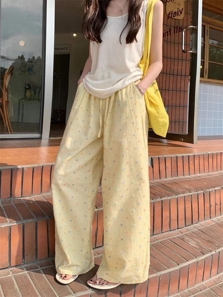 Printed Drawstring Cargo Pants