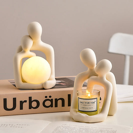 Nordic Style Creative Couple Table Lamp Bedroom Decoration Accessories Aesthetic Room Decor Christmas Decoration Home Decor Gift