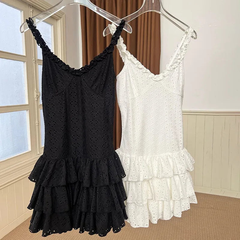 Frill Ruffle Skirt Cami Mini Dress