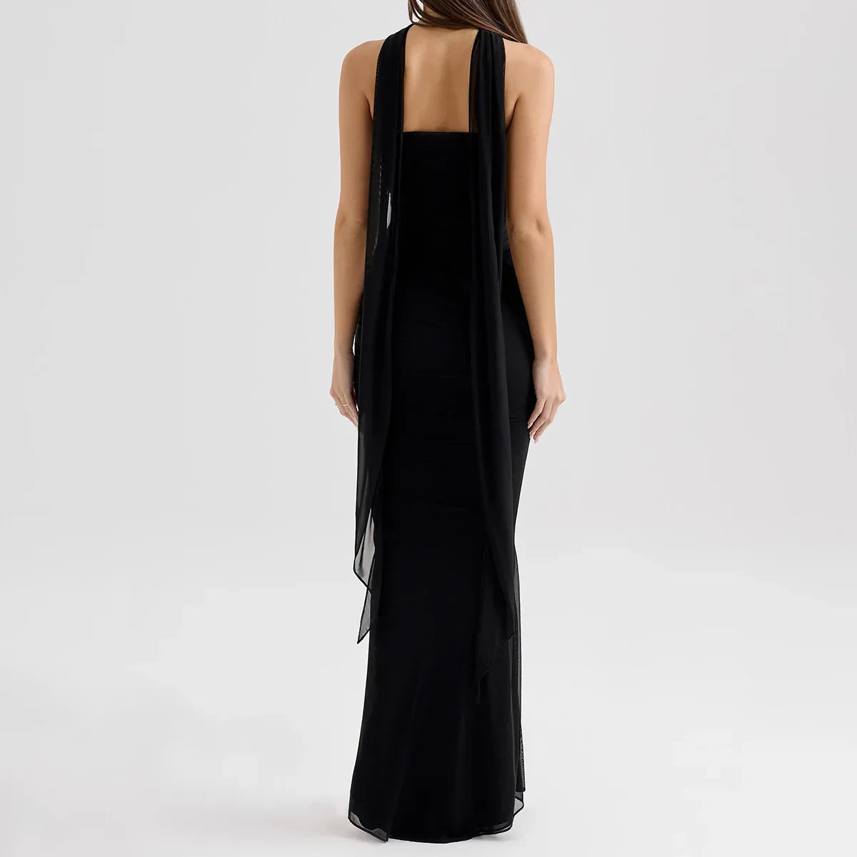 Corset Top With Mermaid Long Skirt And Scarf Set