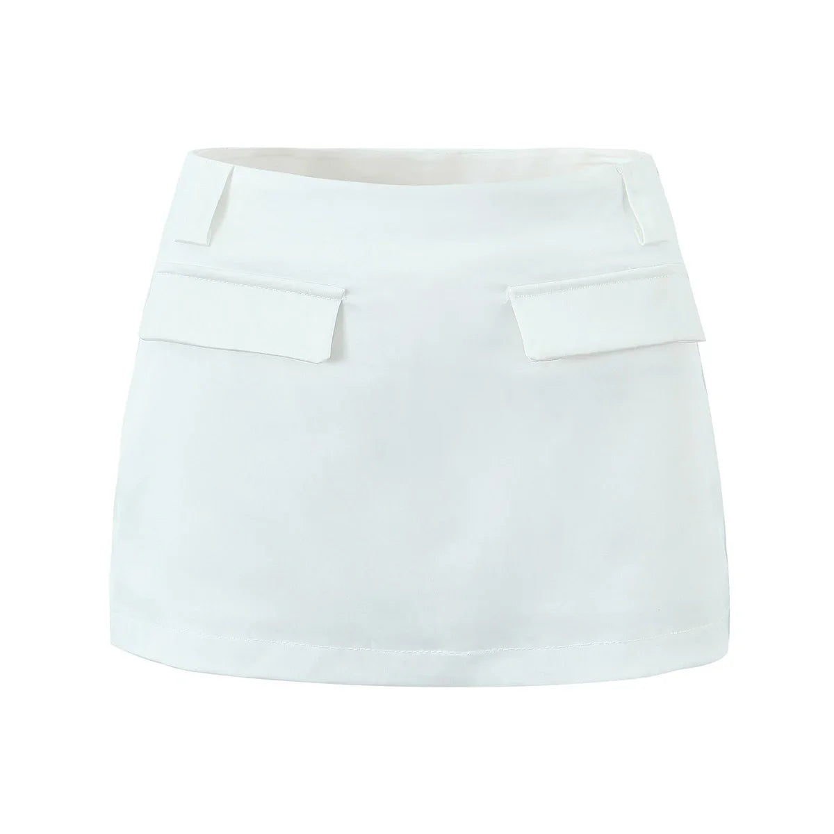 Satin Mock Pocket Mini Skirt