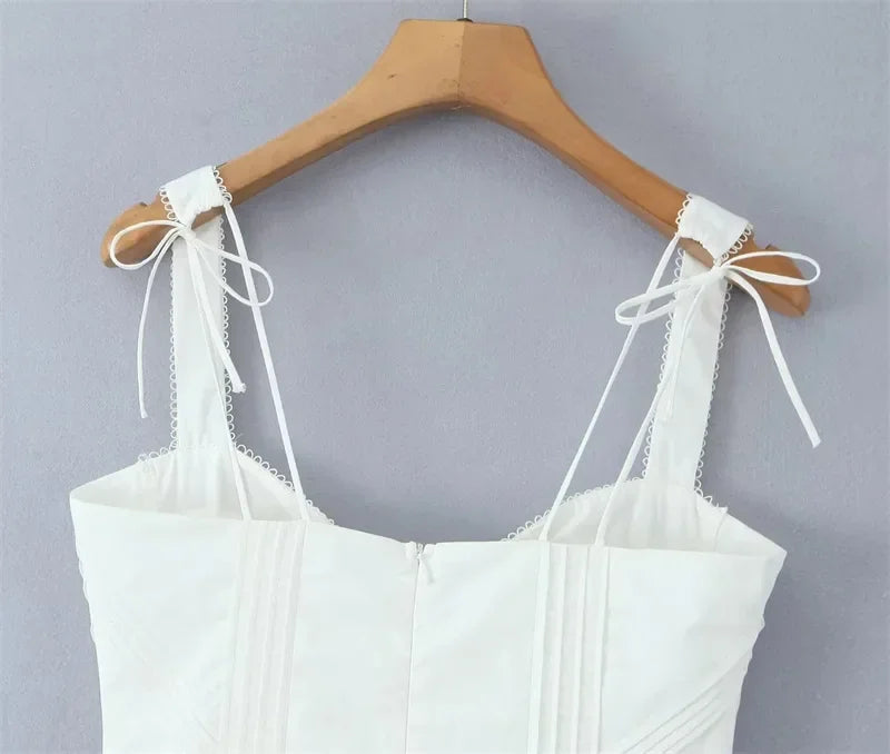 Lace-Up Corset Mini Dress