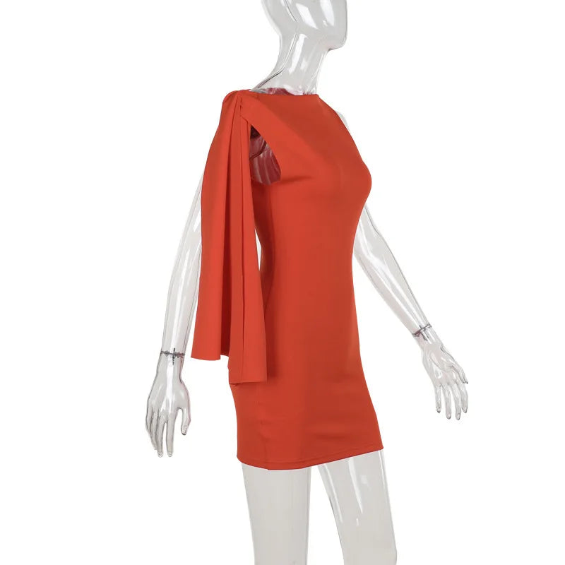 Sleeveless Tie Up Sleeve Mini Bodycon Dress