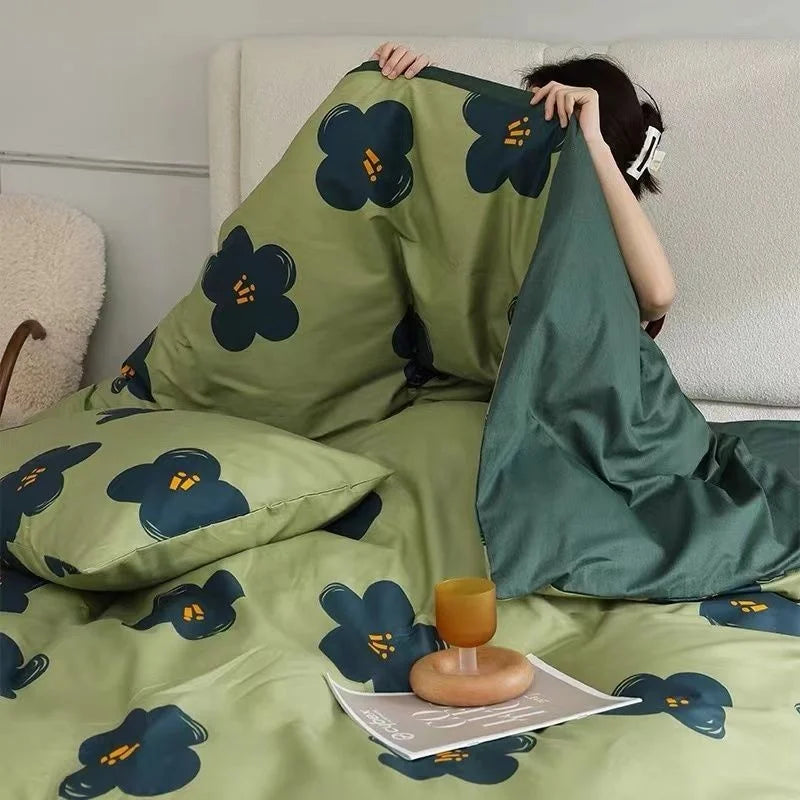 Ins Nordic Butterfly Bedding Set Flat Bed Sheet Duvet Cover Twin Full Queen Nordic Bed Linen Boy Girl Bedding Sets