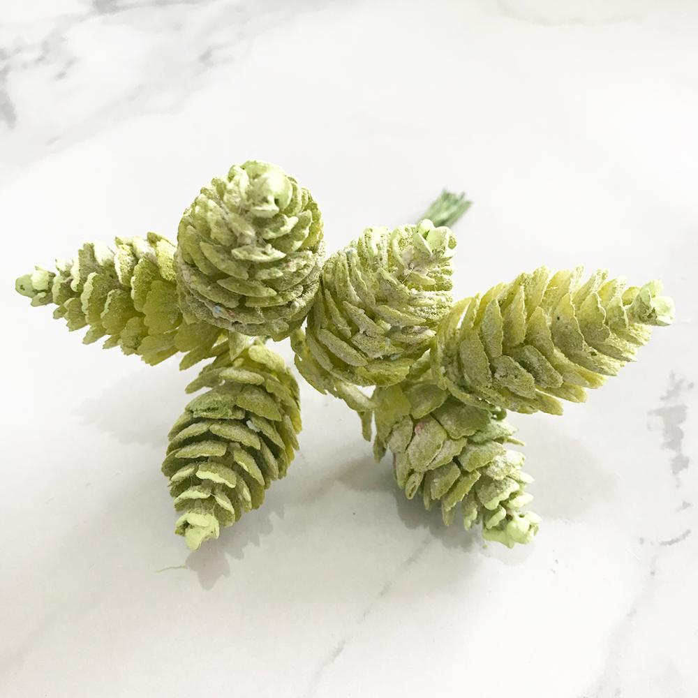 6/10/12/24/200pcs Mixed Green Plant Flower Cherry Stamen Berries Bundle DIY Christmas Wedding Cake Gift Box Wreaths Decor