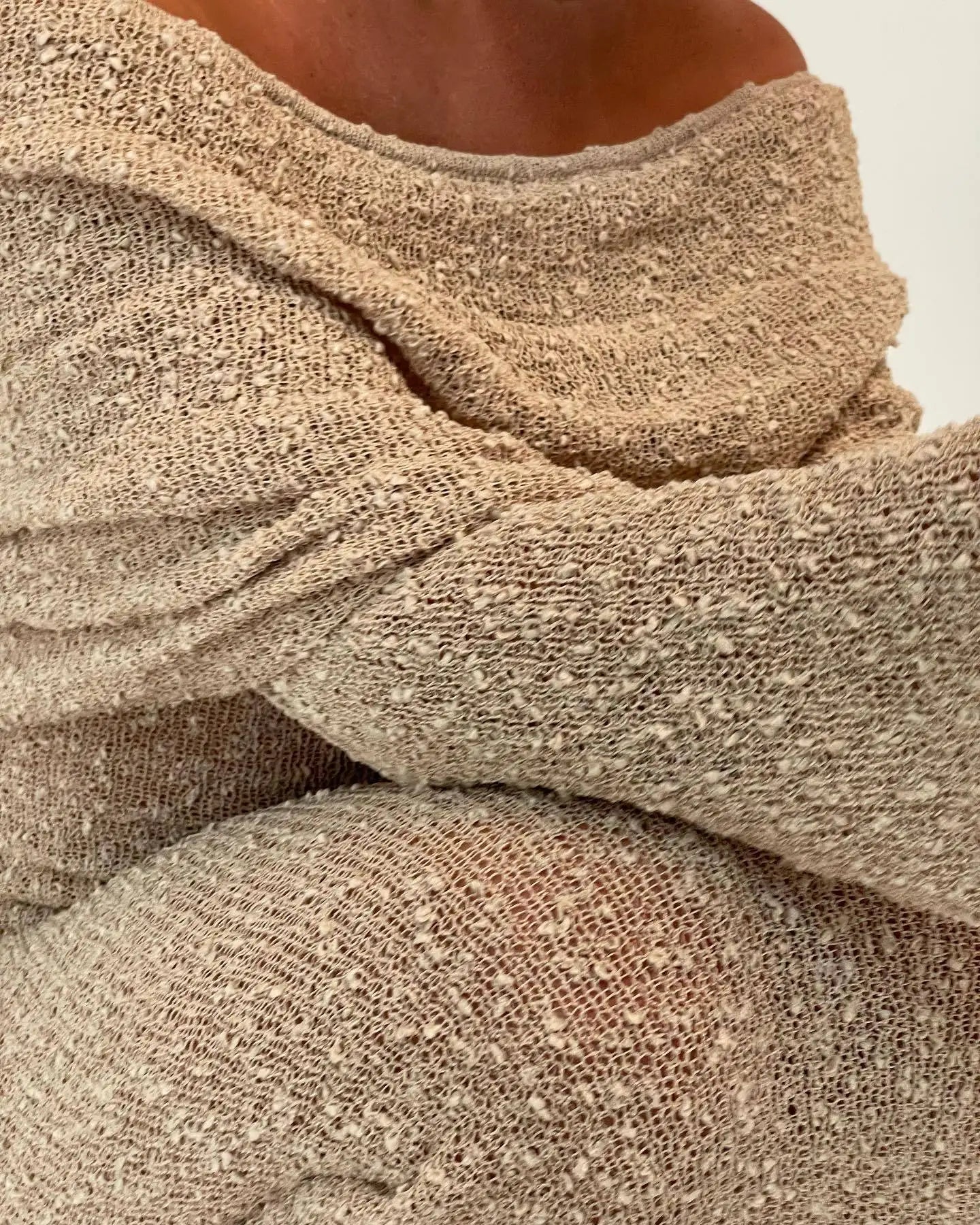 Knit Off-Shoulder Long Sleeve Maxi Dress