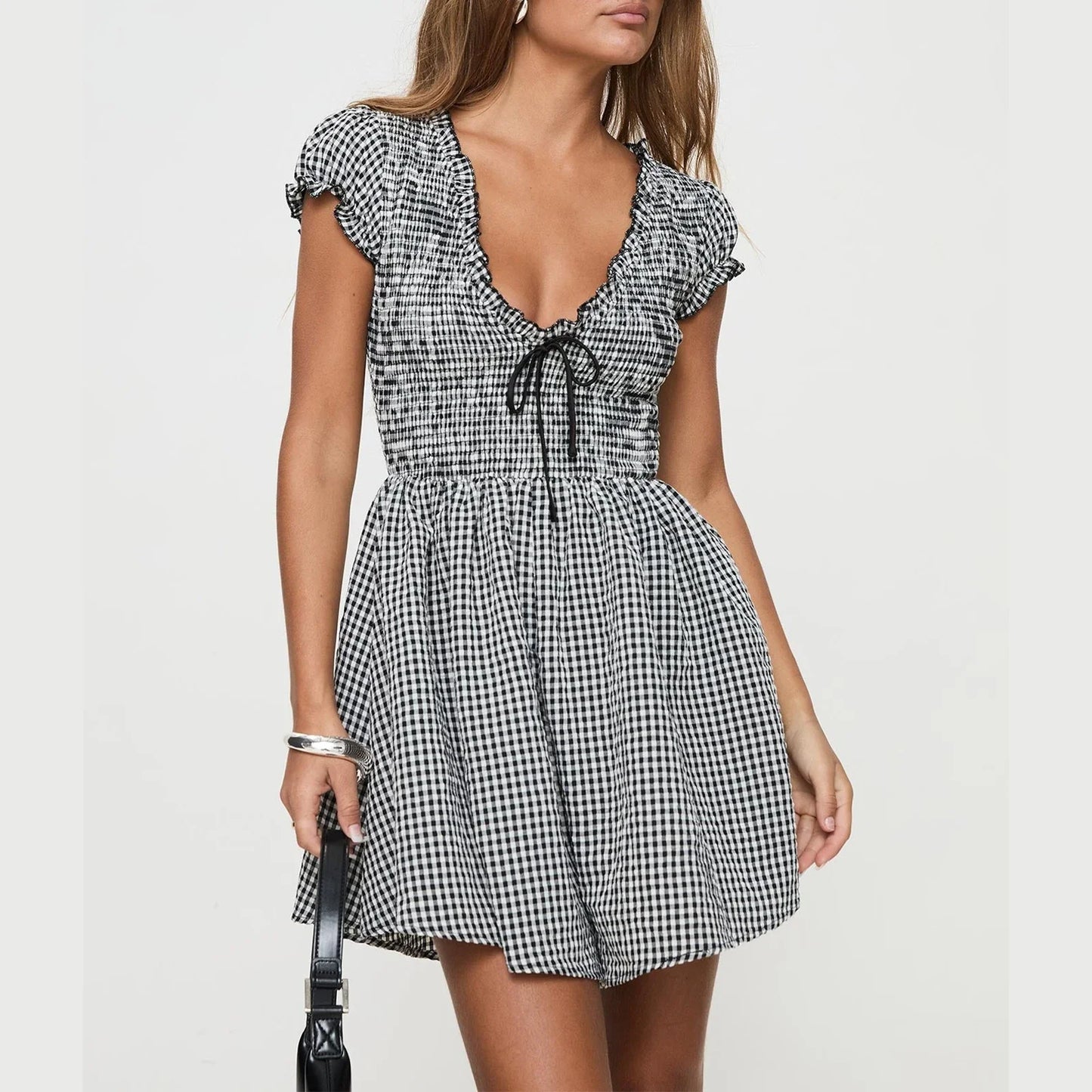 Short Sleeve Baby-doll Playsuit