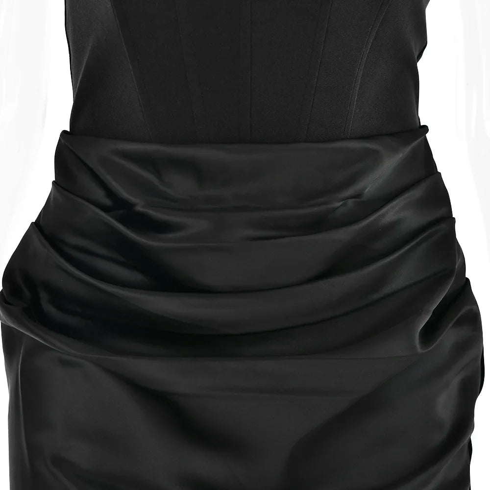 Satin Corset Maxi Dress