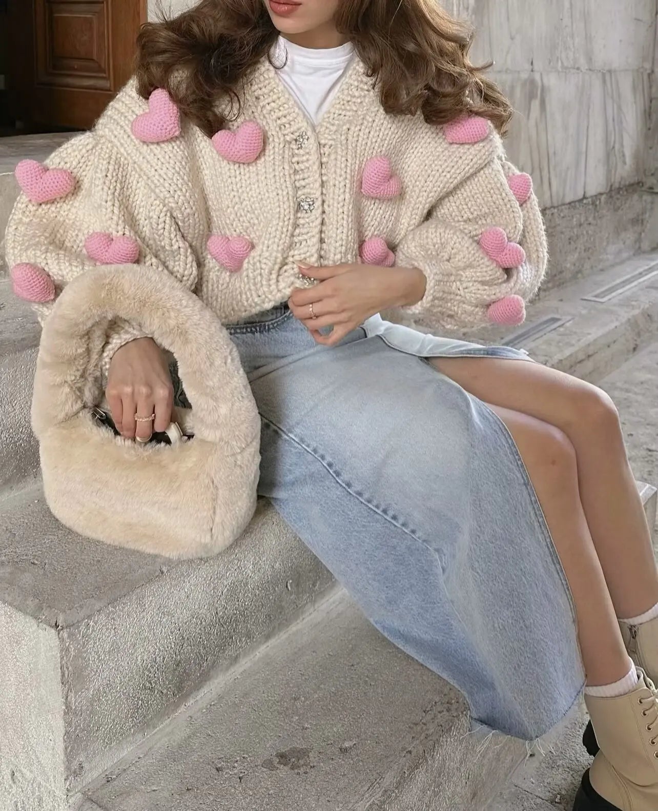 Heart Crochet Cardigan