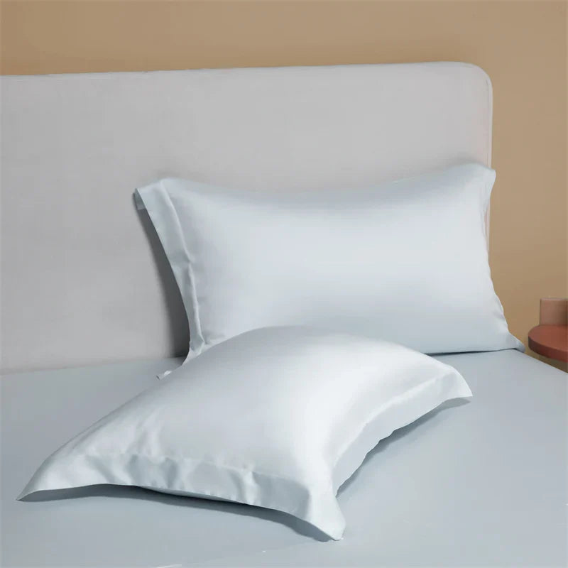 1 Pair(2 Pieces) Egyptian Cotton Pillowcases Solid Color Pillow Shams Covers
