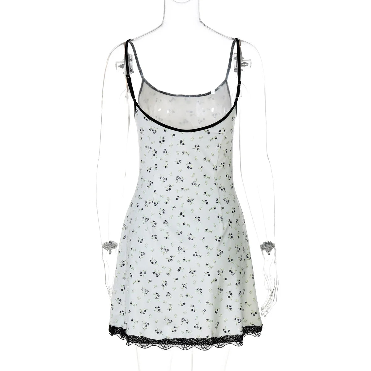 White Printed Cami Babydoll Dress