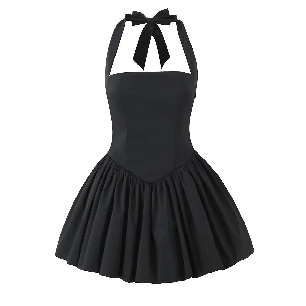 Halter Balloon Mini Dress
