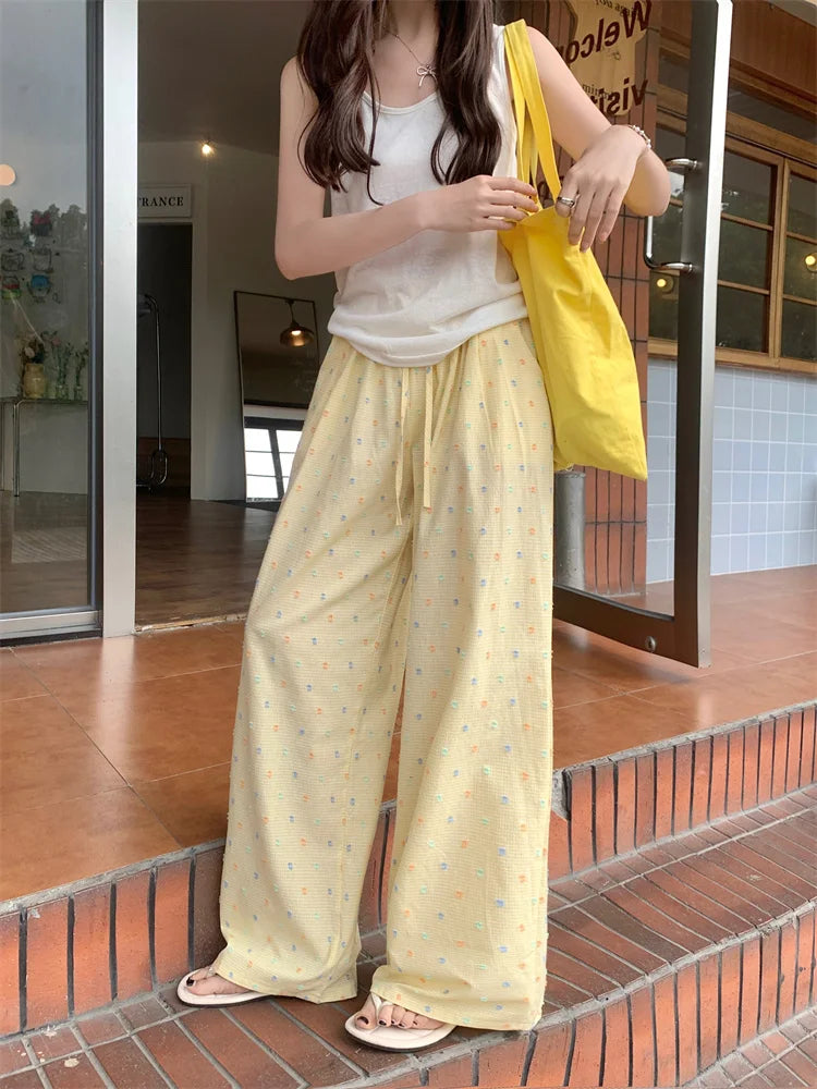 Printed Drawstring Cargo Pants