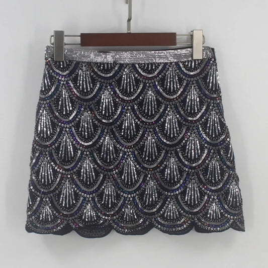 Sequinned Mini Skirt