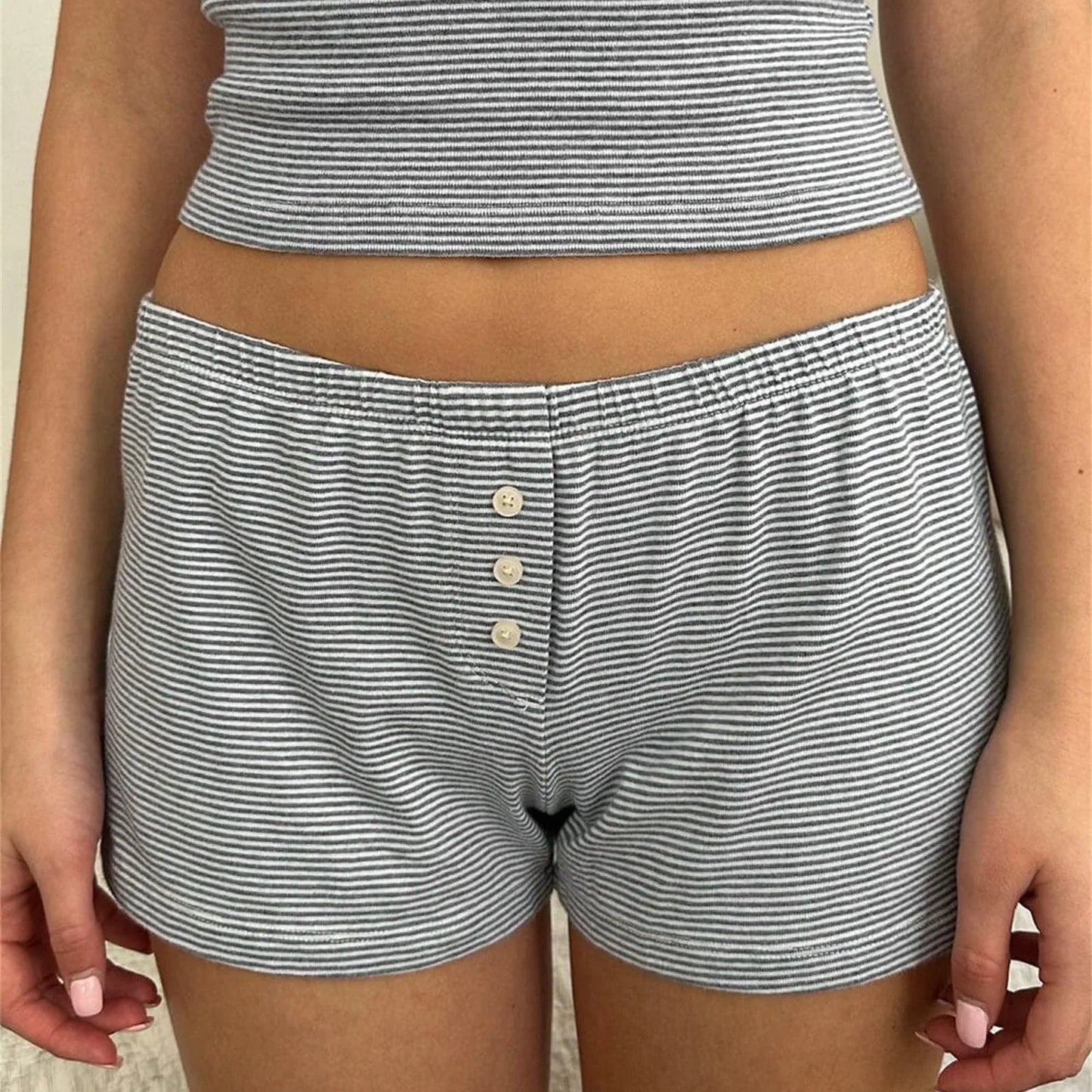 Stripe Cami Top And Shorts Set