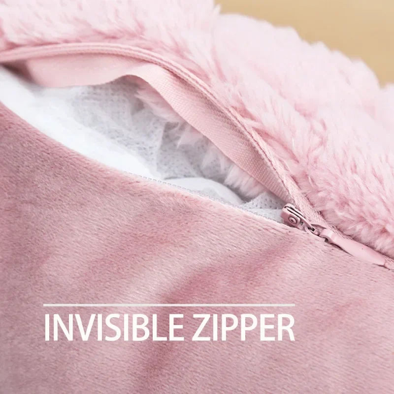 Red Pineapple Grid Turtle Pattern 3D Soft Plush Throw Pillowcase,Cushion Cover for Living Room Sofa Bedroom Home Room Decor 45CM