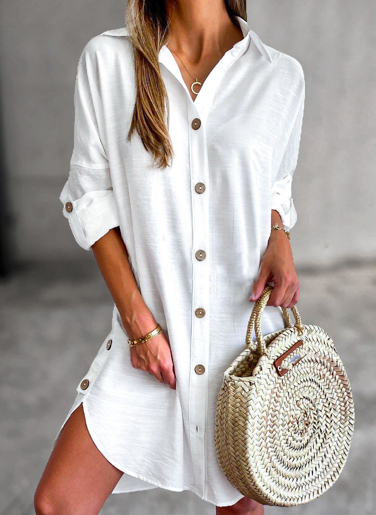 Button-Up Shirt Dress