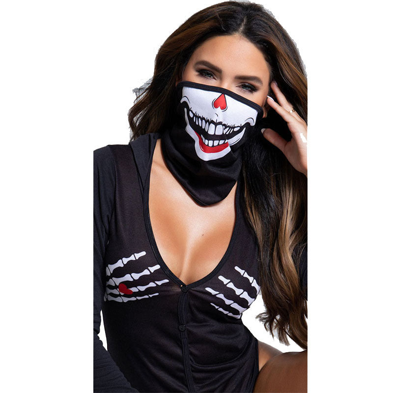 Halloween Hooded Sexy Suit Zombie Skeleton Suit