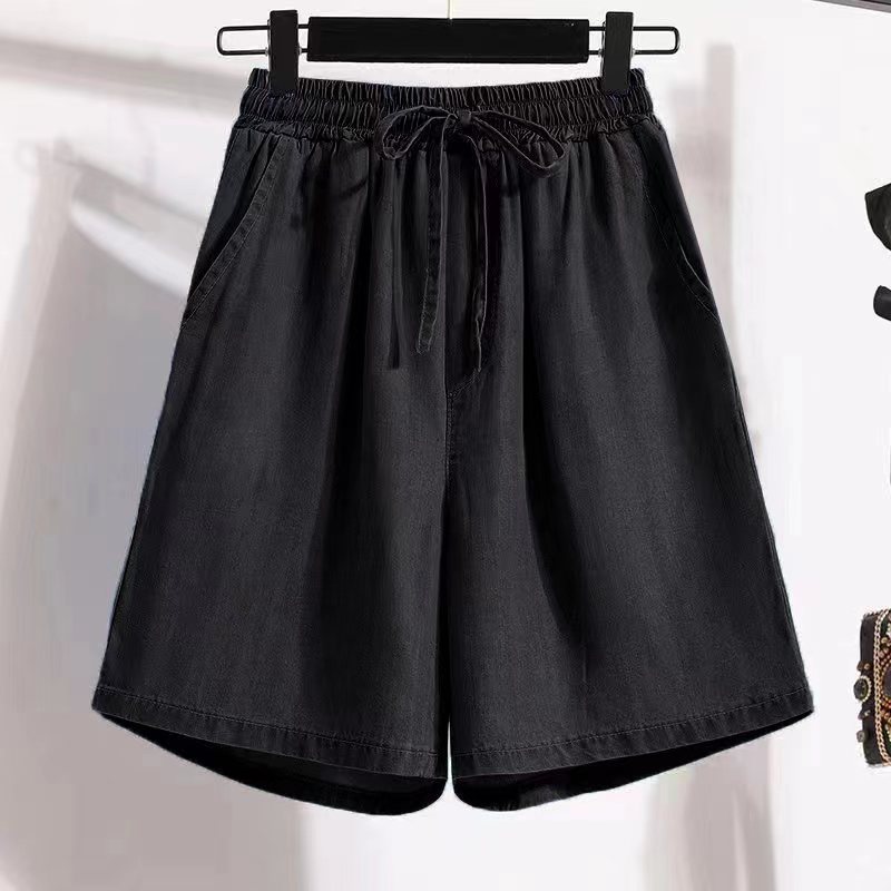 Loose Wide Leg Denim Shorts For Women