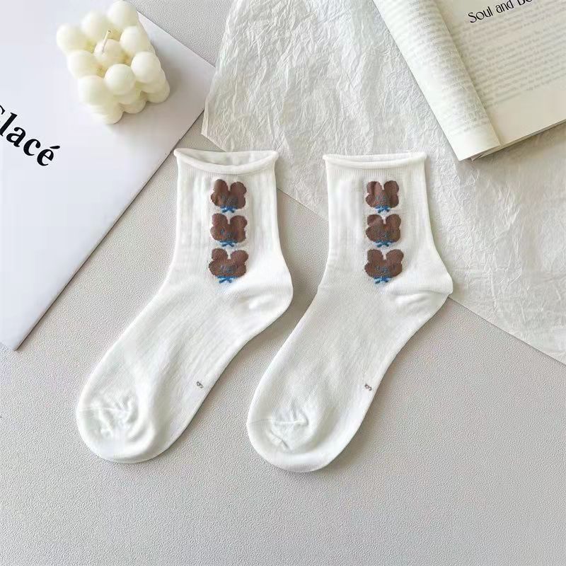 White Lace Cartoon Stockings Can Be Spring And Fall Japanese Jk Pile Of Socks Summer