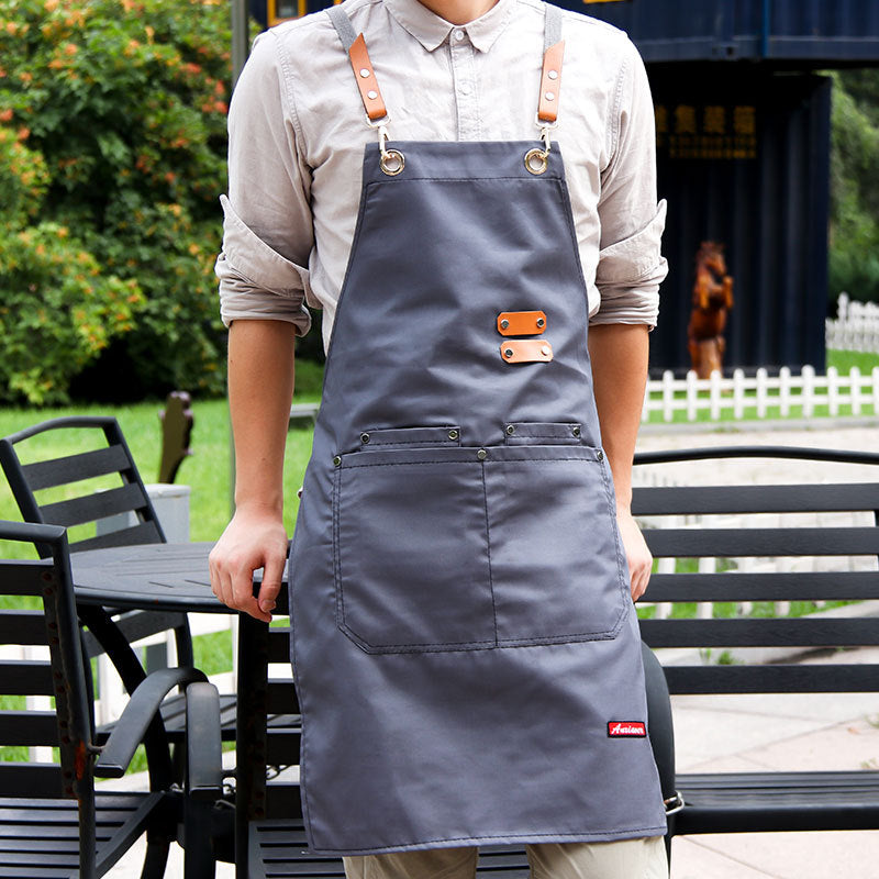 Household/Hair Stylist/Baking Men's And Women's Restaurant Denim Overalls Apron