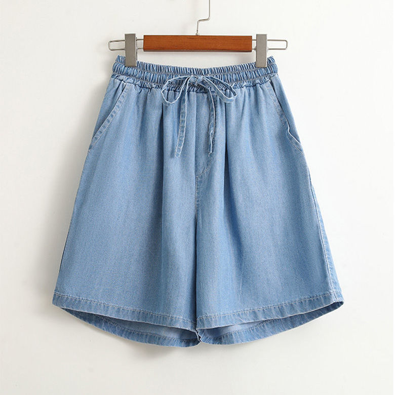 Loose Wide Leg Denim Shorts For Women