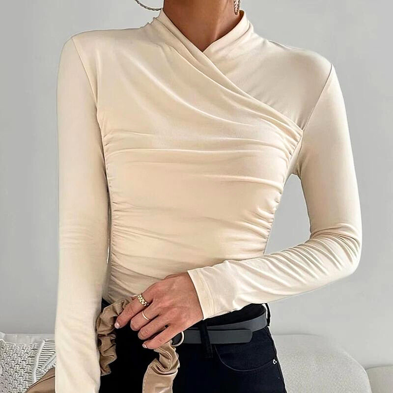 Sophisticated Cross Neck Top