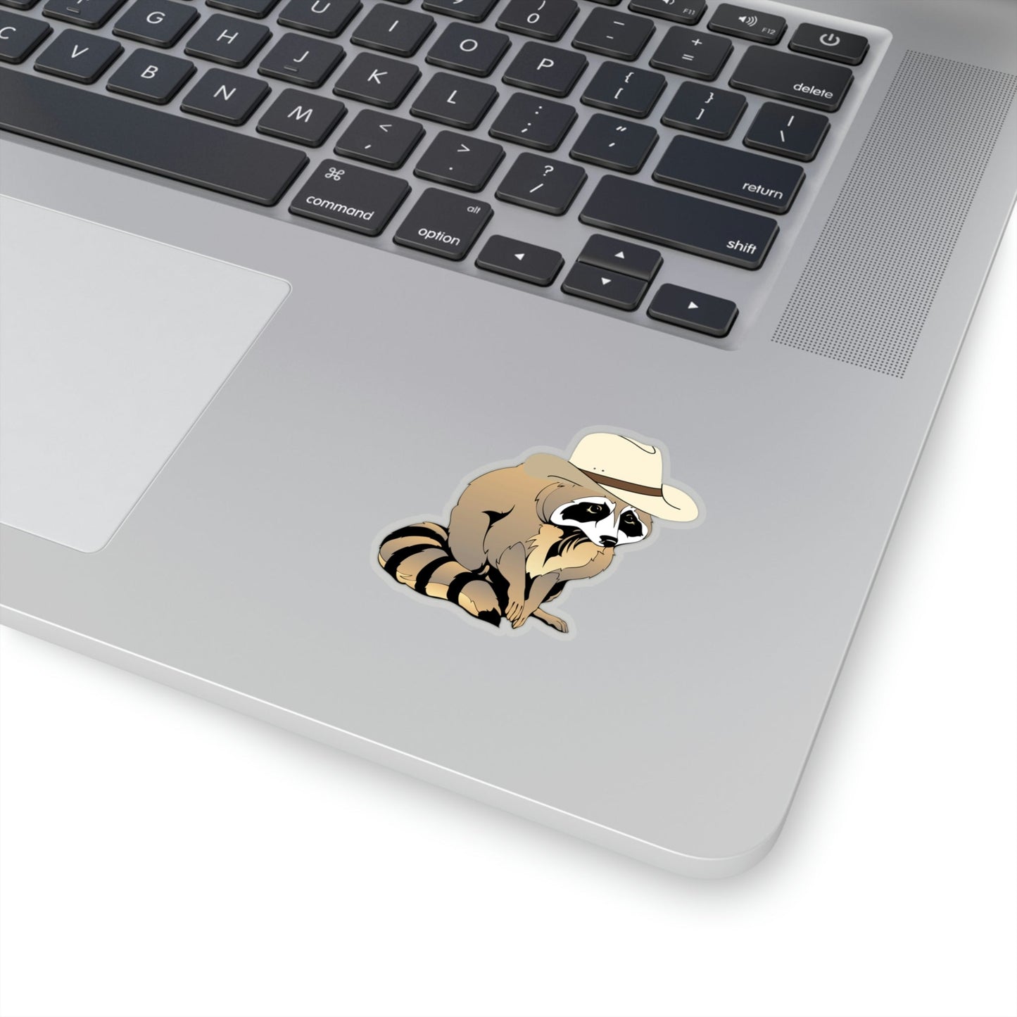 Cowboy Raccoon Kiss-Cut Stickers