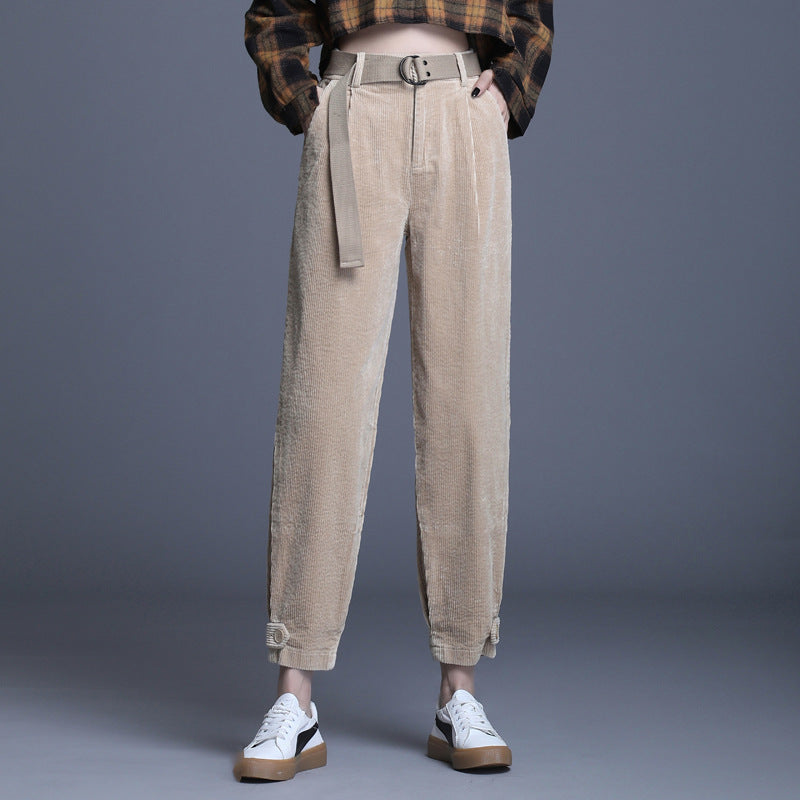 Papa Harlan Cropped Trousers Thick Tooling Corduroy