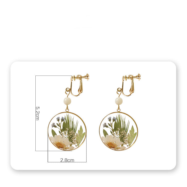 Fashion Resin Natural Plant Earrings