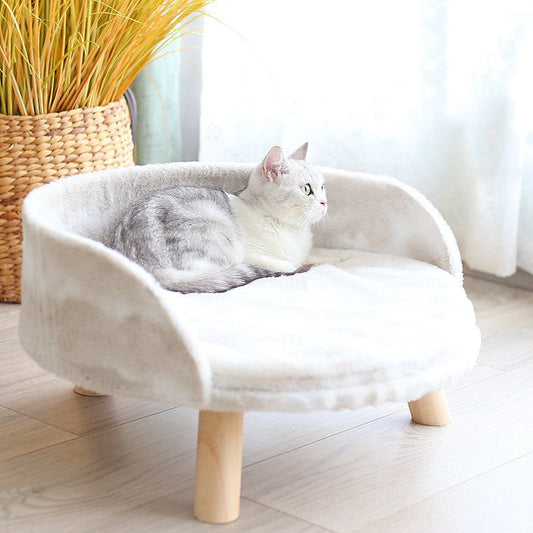 Pet Nest Teddy Puppy Dog Bed Kitten High Sofa Nest