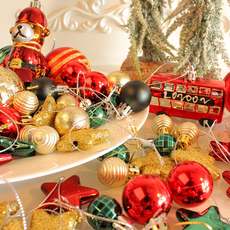 Ornaments Christmas Tree Small Colorful Ball Pendant Set