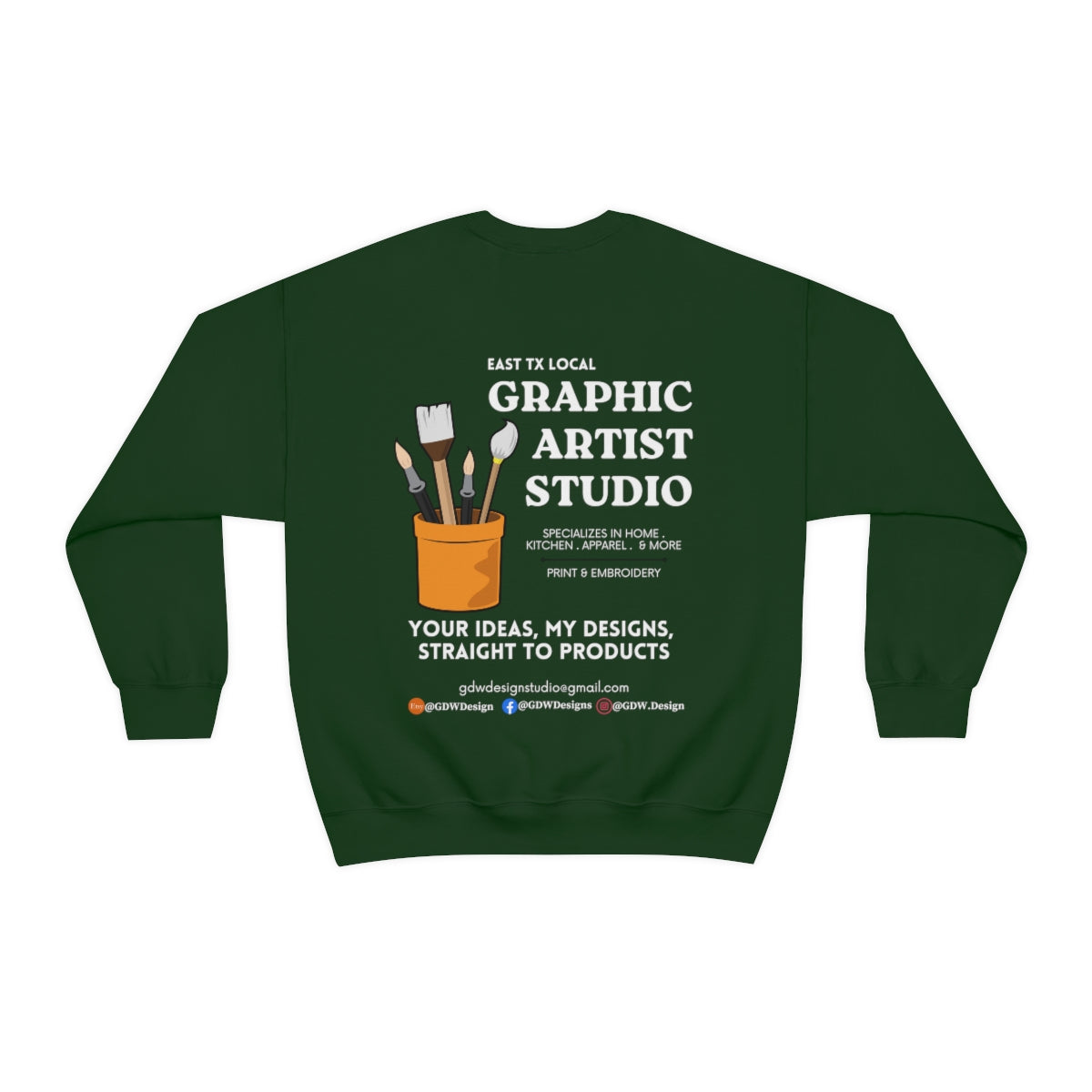 GDW Design Unisex Heavy Blendâ„?Crewneck Sweatshirt, Local Graphic Designer Crewneck