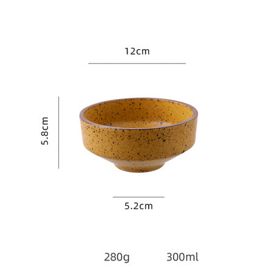 Household Rough Pottery Single Retro Rice Bowl