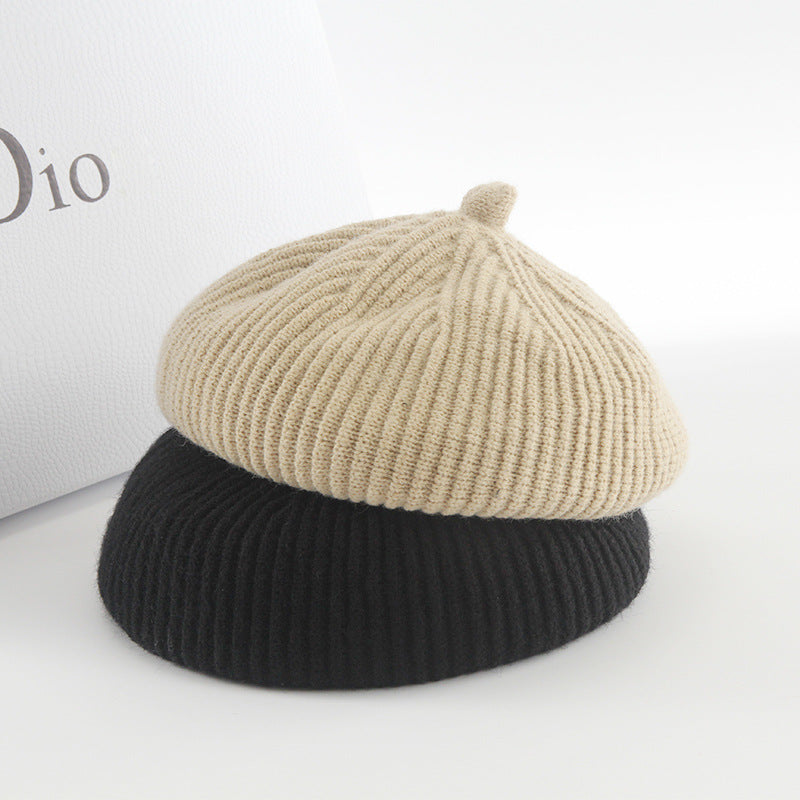 Fashion Solid Color Wool Knit Hat