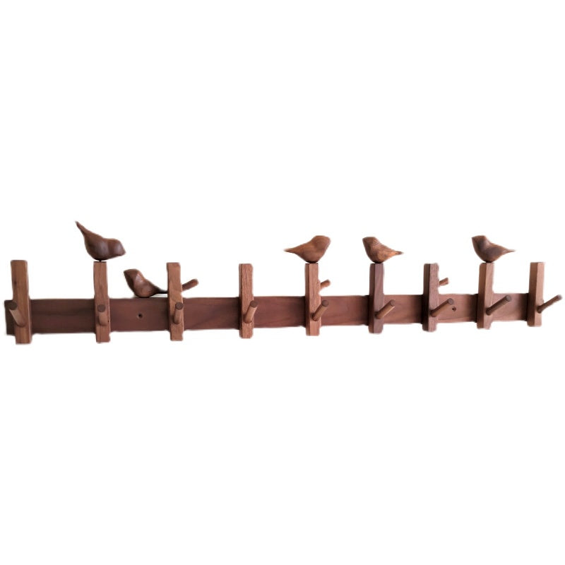 Black Walnut Log Entryway Wall Mounted Bird Coat Hook