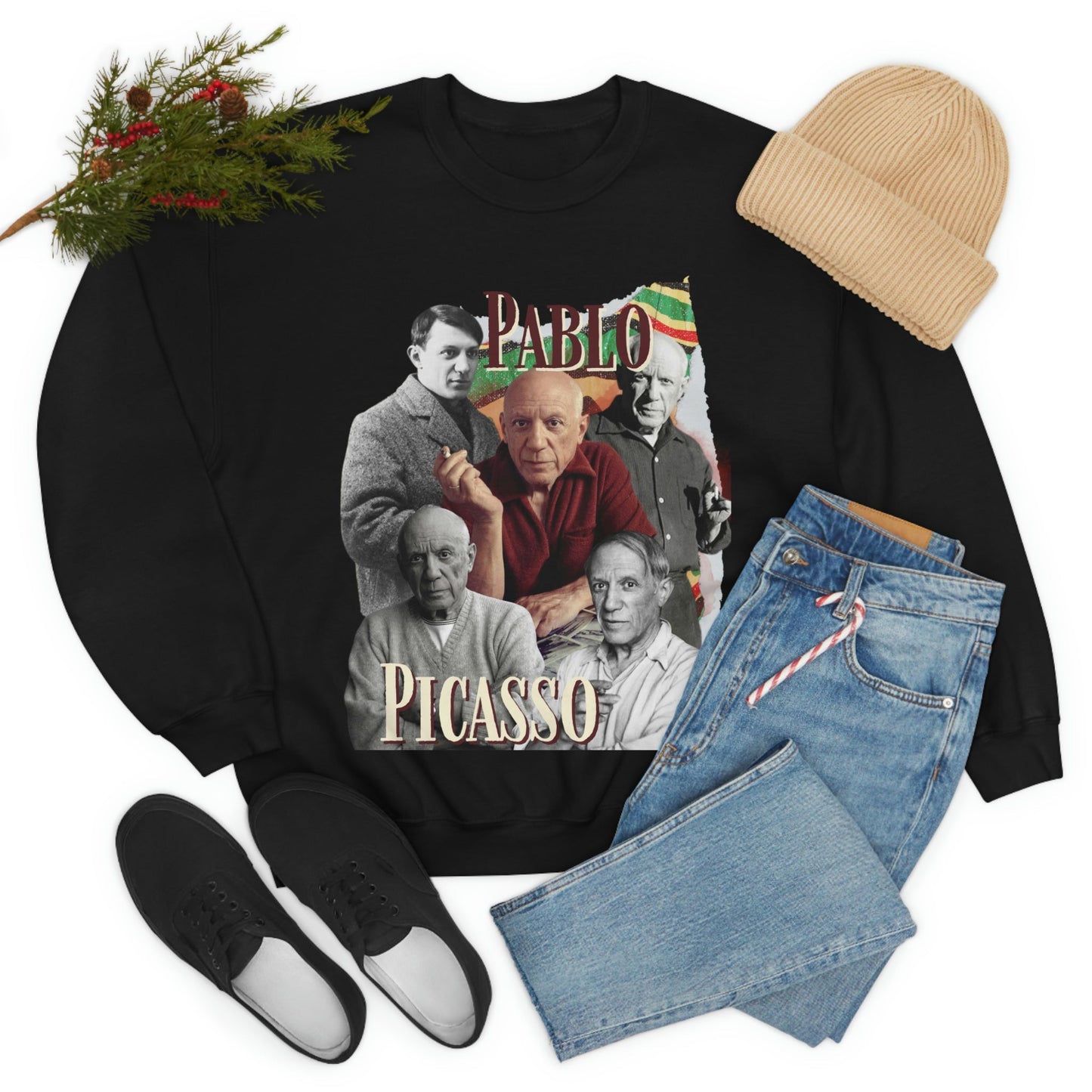 Pablo Picasso Sweatshirt, Y2K Style Bootleg Famous Spanish Artist Fan Retro Pullover Crewneck, Artist Gift