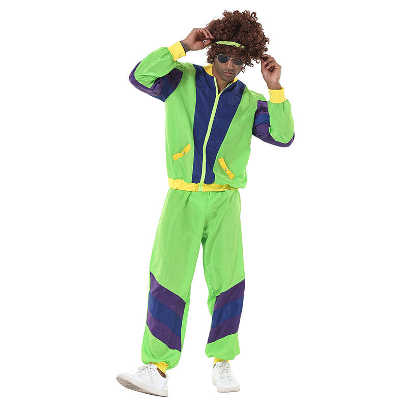 Halloween Retro 90s Disco Baseball Uniform Stage Performance Costume