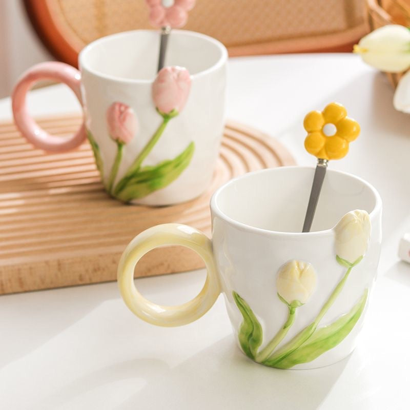 Home Lovely Tulip Large Capacity Mug