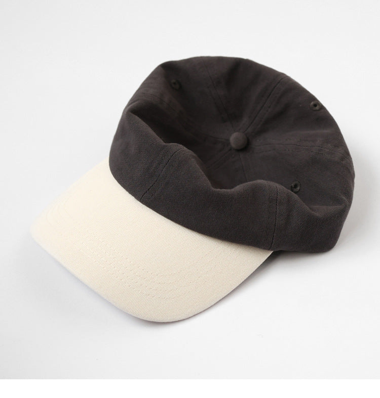 Muted Simple Stitching Ice Cream Color Street Casual Baseball Cap