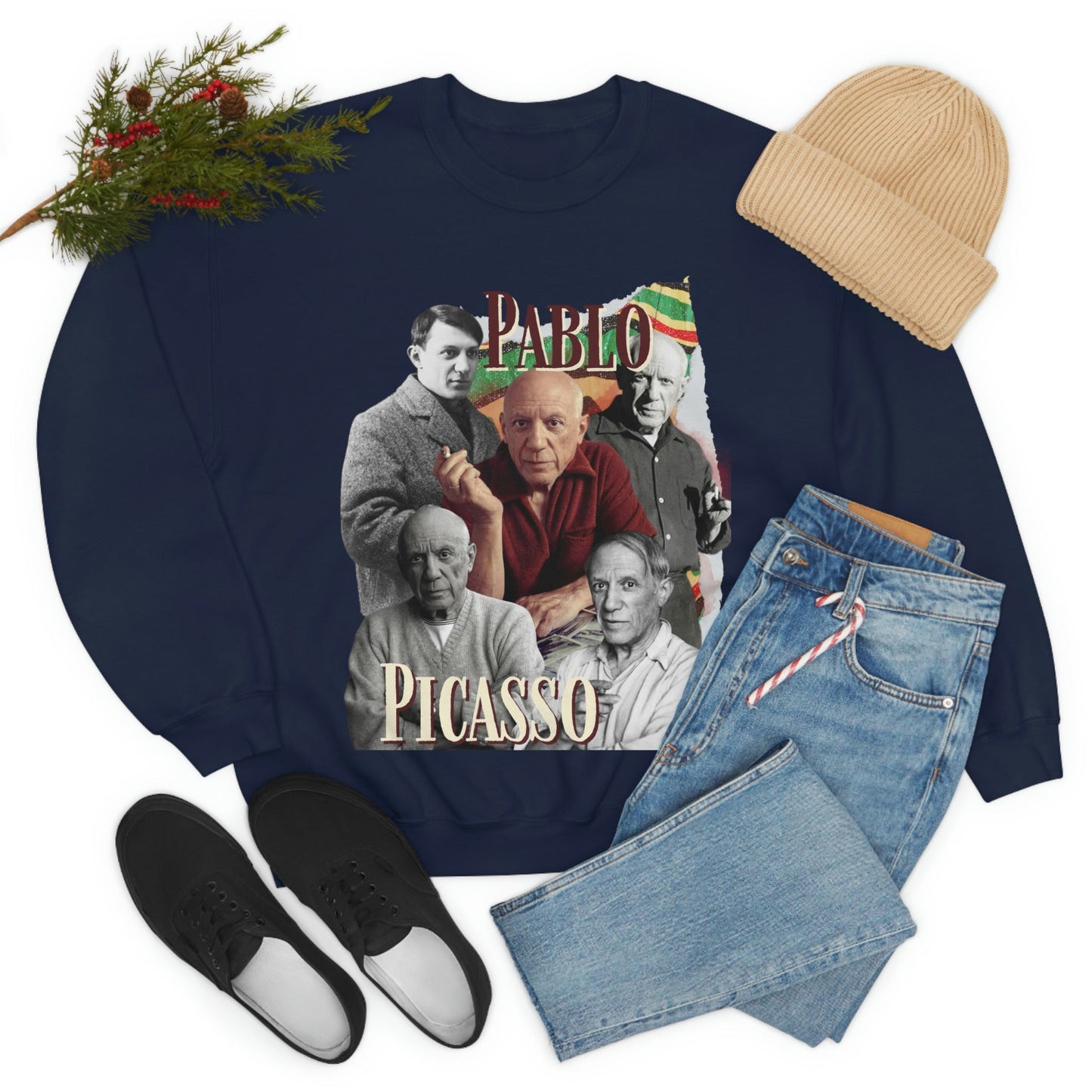 Pablo Picasso Sweatshirt, Y2K Style Bootleg Famous Spanish Artist Fan Retro Pullover Crewneck, Artist Gift