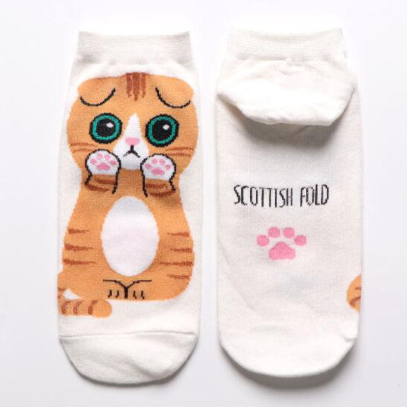 Cotton Boat New Women's Socks Classic Cartoon Socks