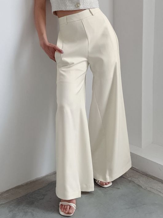 Women's Fashionable Temperamental All-match High Waist Wide Leg Pants