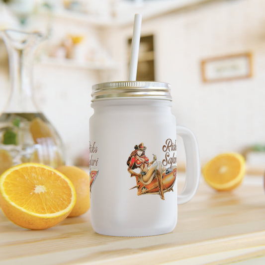 Custom Rick's Antique Safari Mason Jar Tumbler